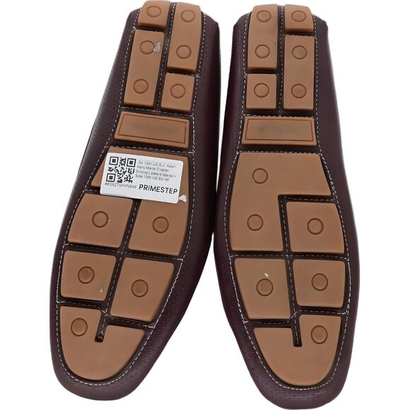 Aston Marc Men's Charter Driving Loafers Maroon Leather Slip-On 12M - Picture 6 of 6